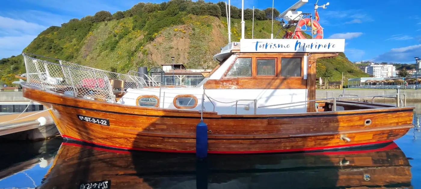 El Buciero amarrado con el monte verde al fondo
