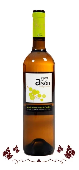 Botella de vino blanco Ribera del Asón, de Bodegas Vidular